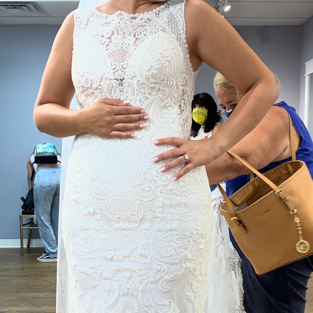 2021 Brand new couture line wedding dress with tags. Never worn. Never altered. - Picture 9 of 10